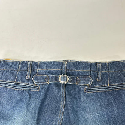 VISVIM ビズビム ブルー ボタンフライ ストレートデニム ボトムス