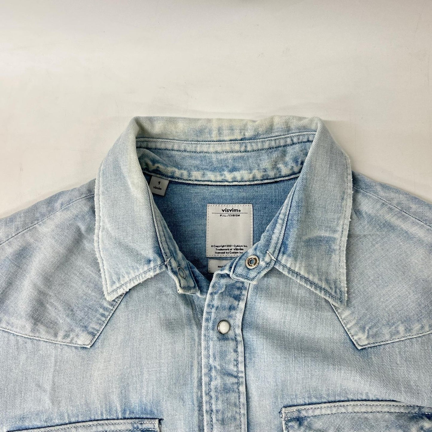 VISVIM ビズビム ライトブルー デニム ウエスタンシャツ トップス