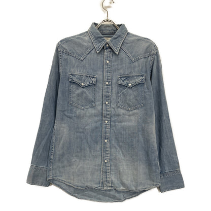 LIGHT BLUE SOCIAL SCULPTURE DENIM WESTERN SHIRT Tops 1 Men's