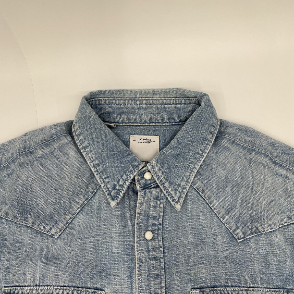 LIGHT BLUE SOCIAL SCULPTURE DENIM WESTERN SHIRT Tops 1 Men's