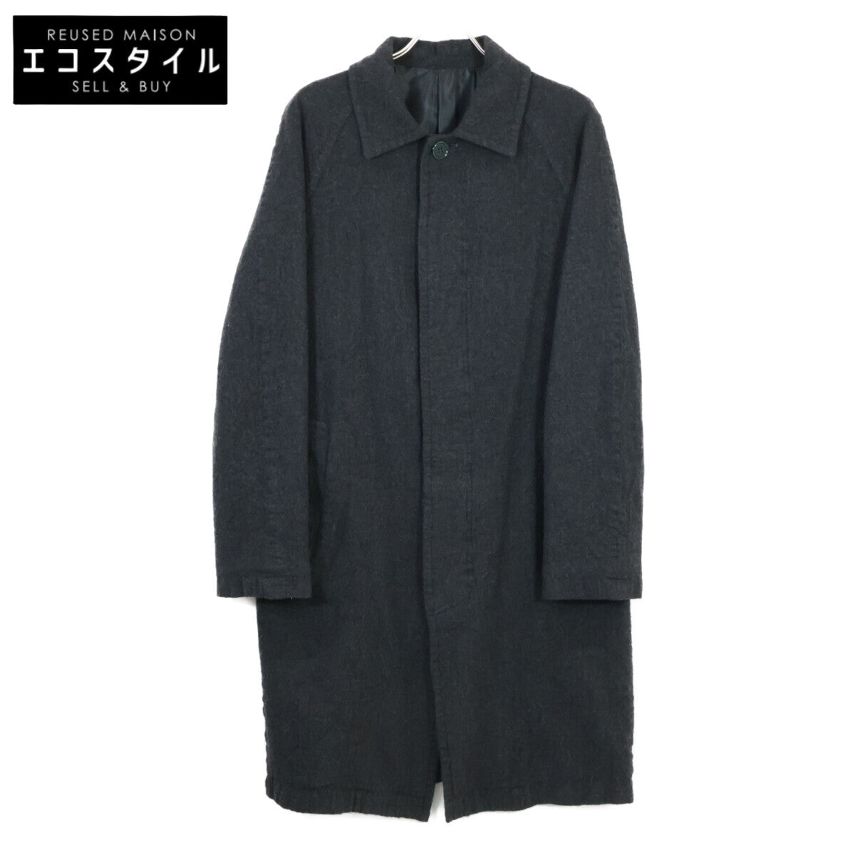 J9305 Compressed Wool Stand Collar Coat 2 Men's