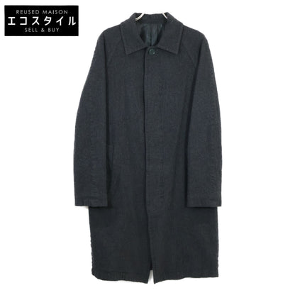 J9305 Compressed Wool Stand Collar Coat 2 Men's