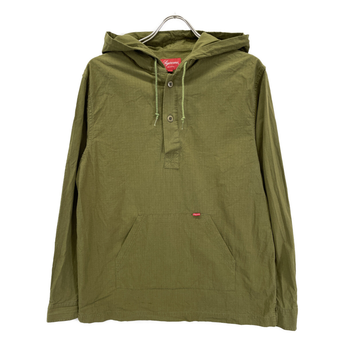 Khaki Anorak Parka Top for Men