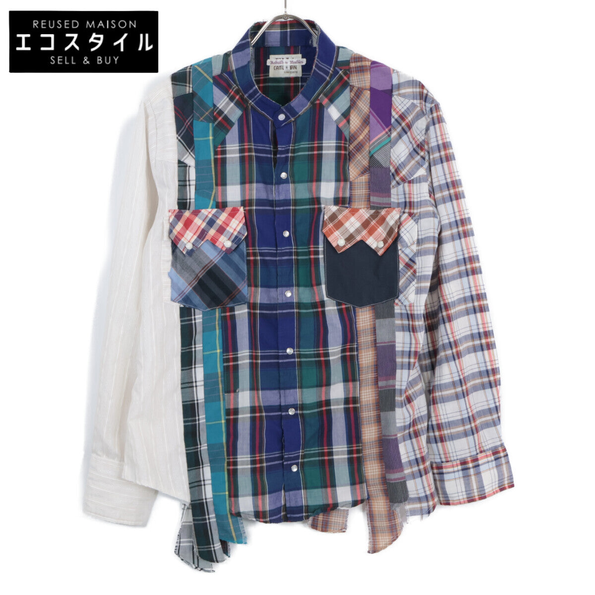 Check Reconstruction Western Shirt Top S Men's