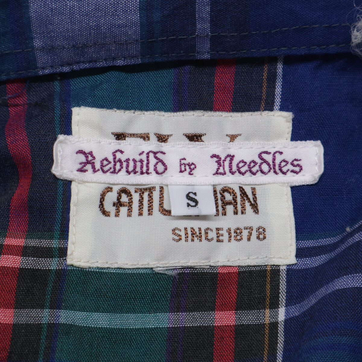 Check Reconstruction Western Shirt Top S Men's