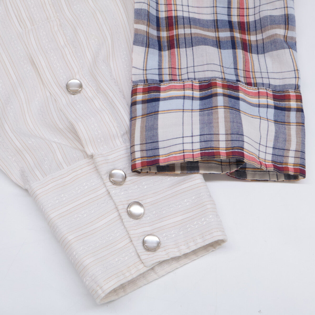Check Reconstruction Western Shirt Top S Men's