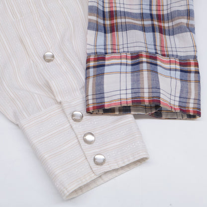 Check Reconstruction Western Shirt Top S Men's