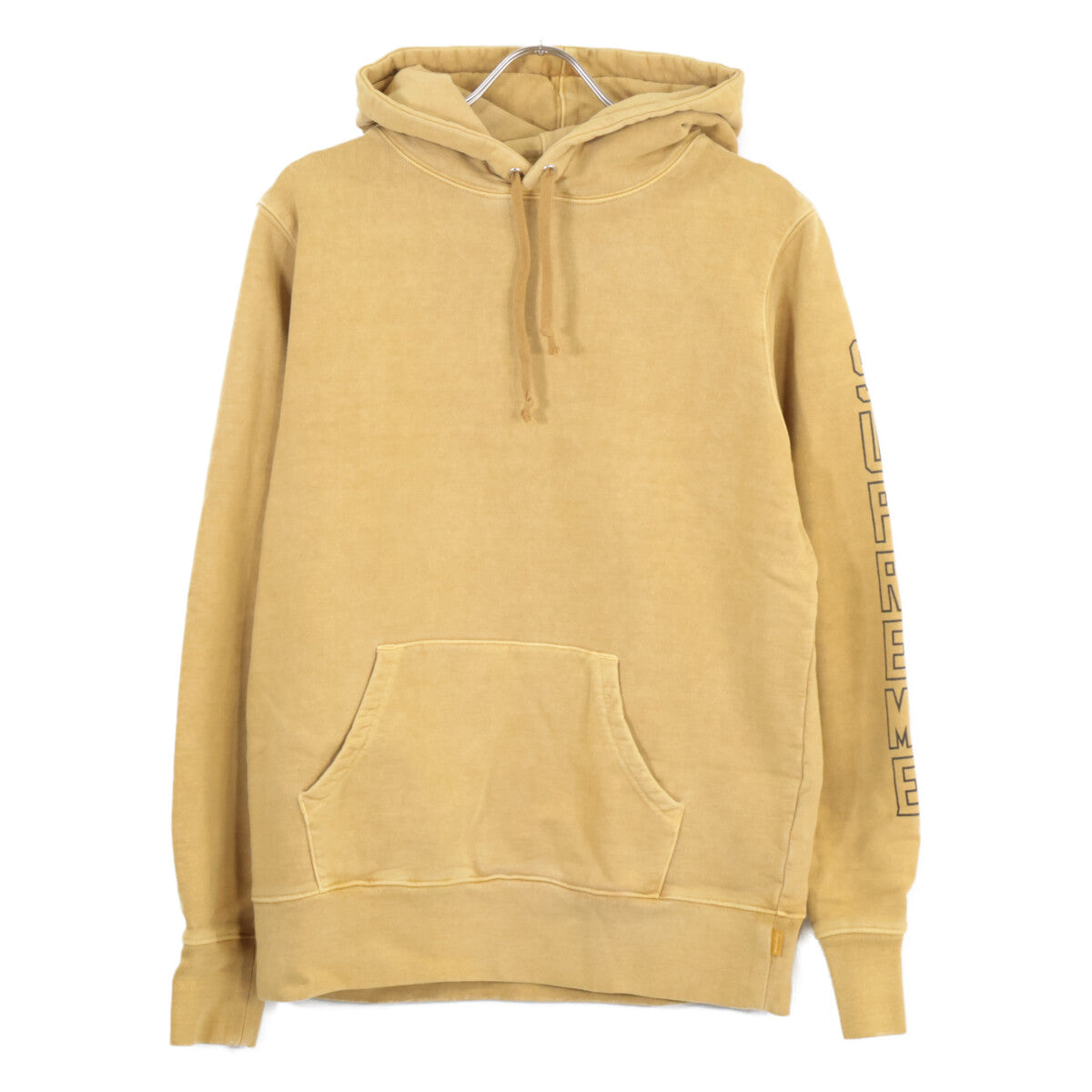 13SS Yellow Sleeve Logo Hoodie Top S Men's