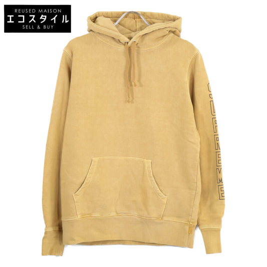 13SS Yellow Sleeve Logo Hoodie Top S Men's