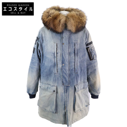W9M04161DE Raccoon Fur Denim Coat M Men's