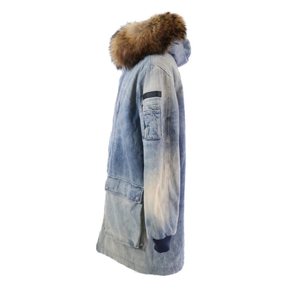 W9M04161DE Raccoon Fur Denim Coat M Men's