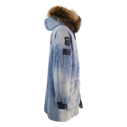W9M04161DE Raccoon Fur Denim Coat M Men's