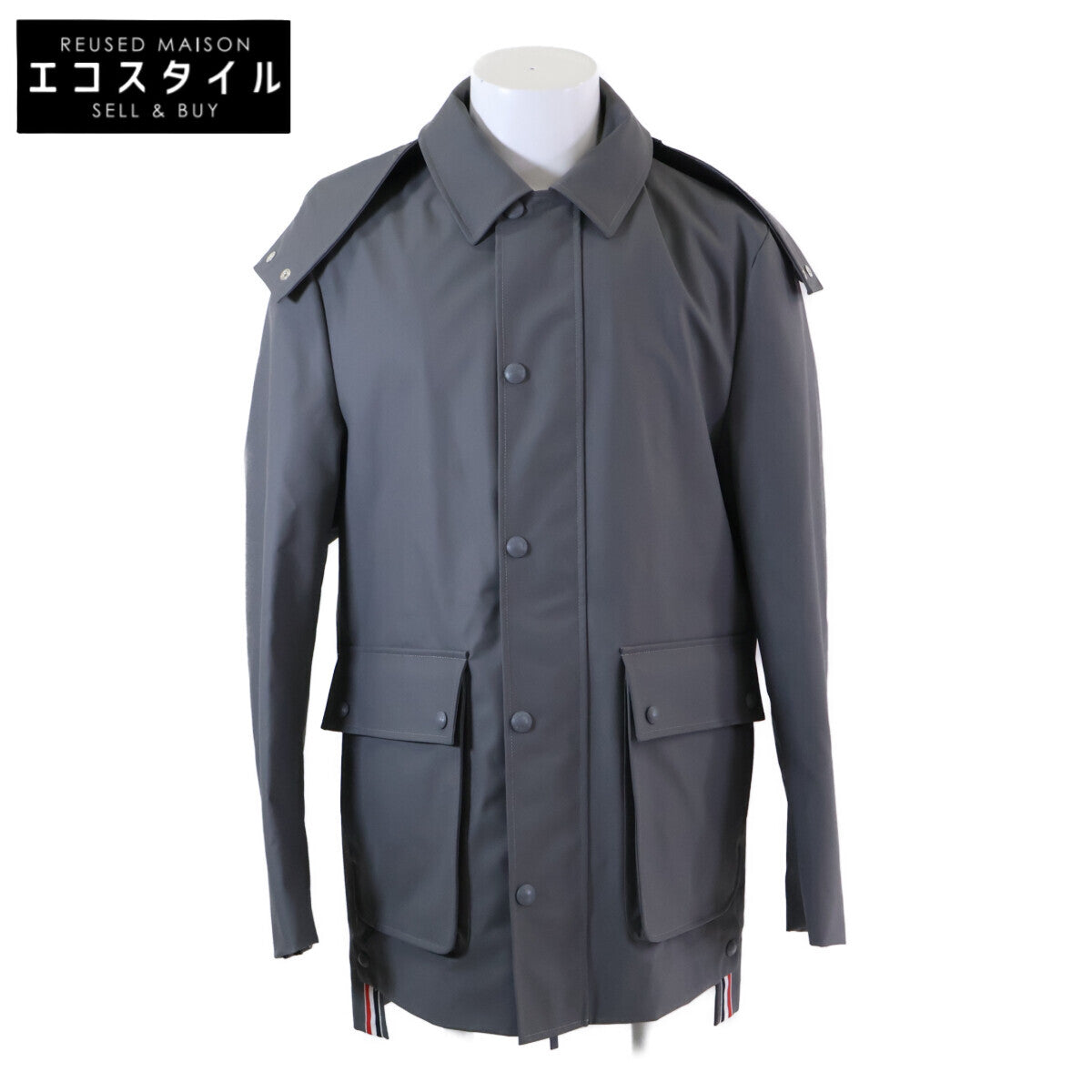 THOM BROWNE 【Domestic authenticity】MOT071A 07064035 Full-length Hooded Coat