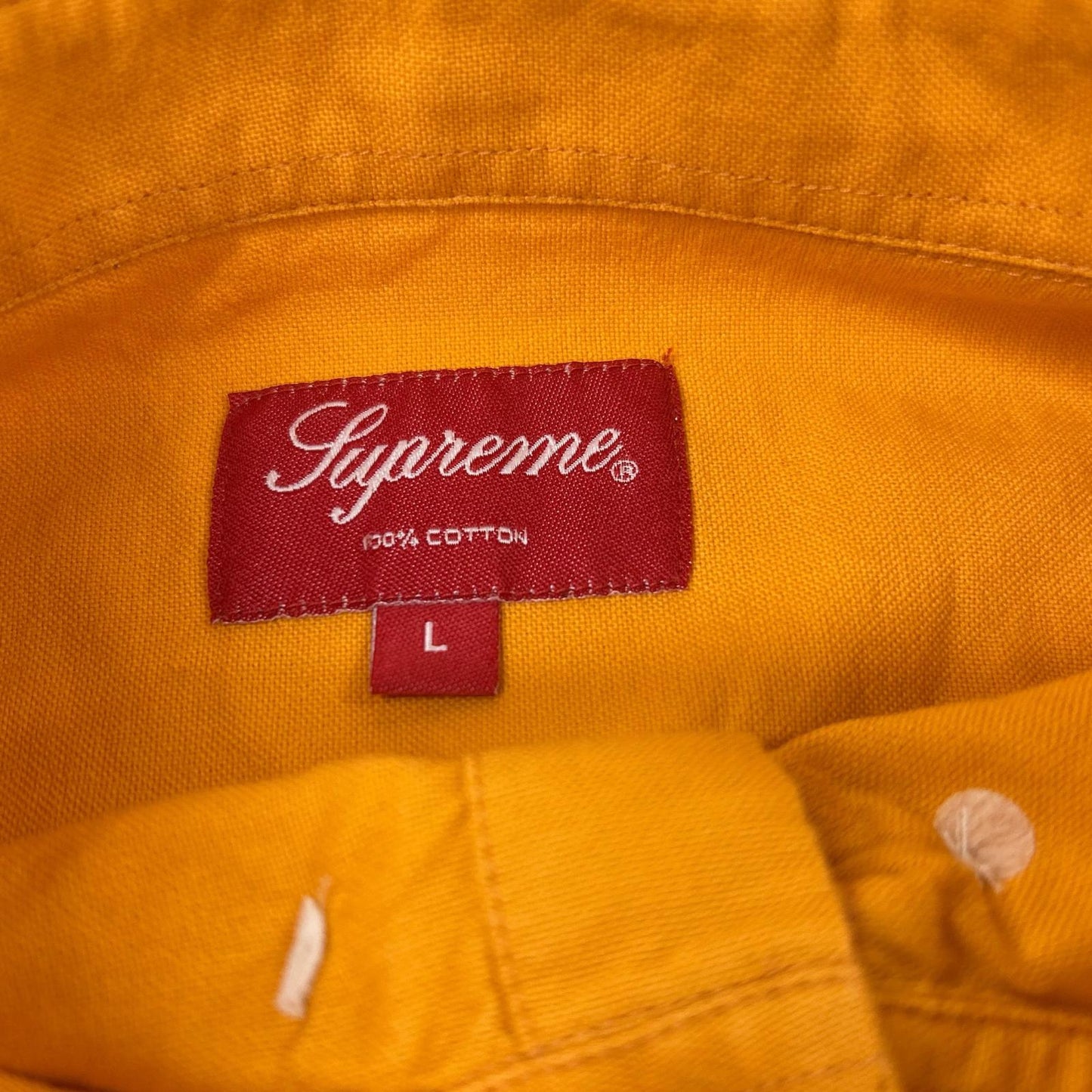 Supreme シュプリーム オレンジ ロゴ刺繍 ボタンダウンシャツ トップス
