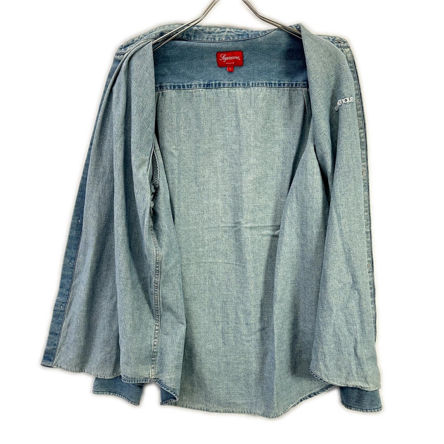 Supreme シュプリーム ロゴ刺繍 デニムボタンダウンシャツ トップス