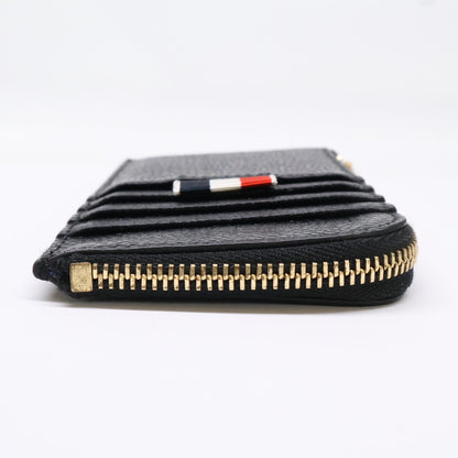 THOM BROWNE トムブラウン 【美品】MAW080A-00198 ペブルグレイン ハーフジップアラウンドウォレット コインケース