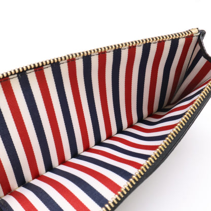 THOM BROWNE トムブラウン 【美品】MAW080A-00198 ペブルグレイン ハーフジップアラウンドウォレット コインケース