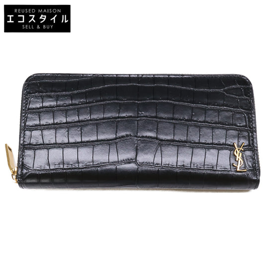 SAINT LAURENT PARIS サンローランパリ 【美品】630201 タイニー カサンドラ エンボス マットレザー ジップアラウンドウォレット 長財布（小銭入れあり）