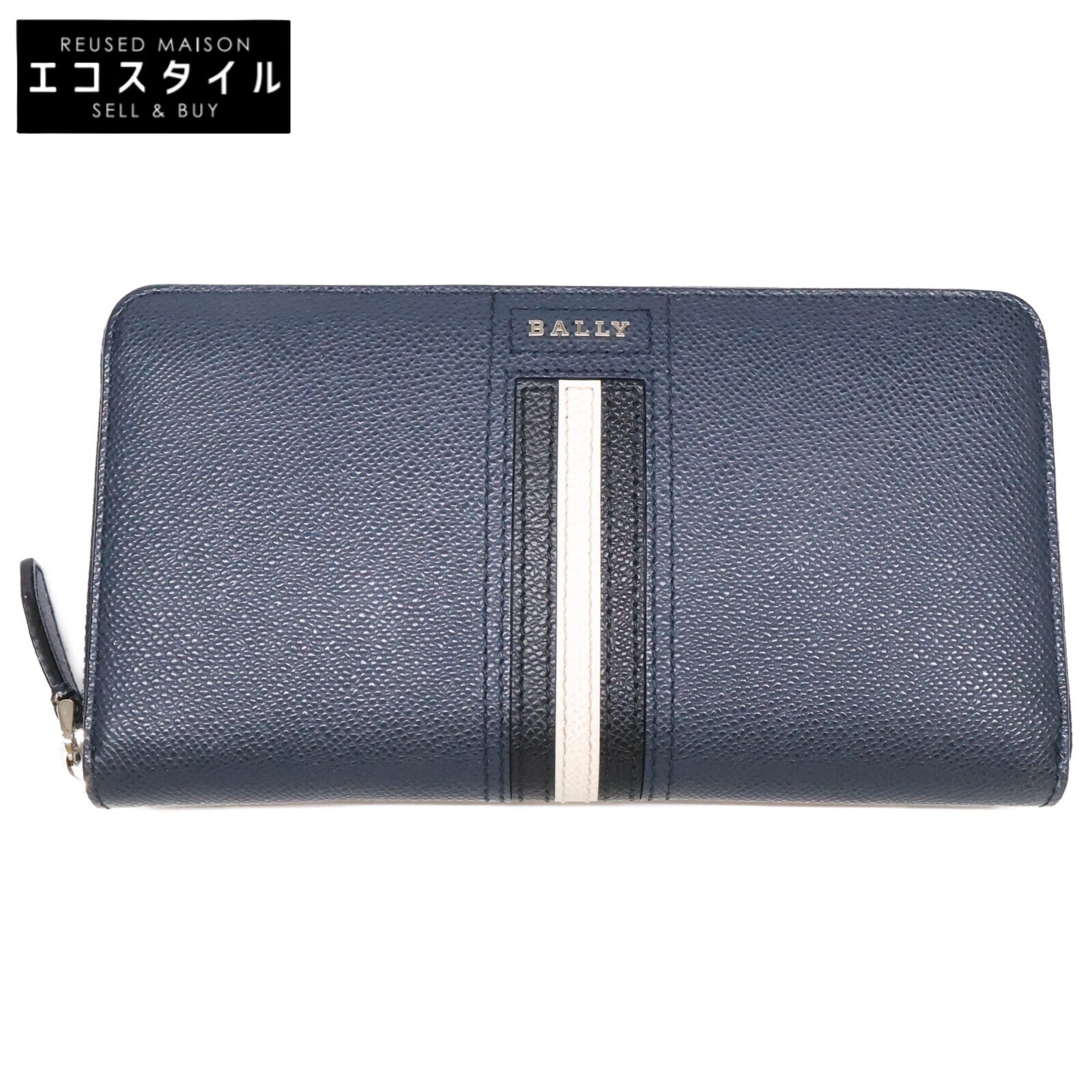BALLY 【Like new】6218051 TELEN.LT/17 bovine leather round-zip long wallet long wallet (with coin purse)