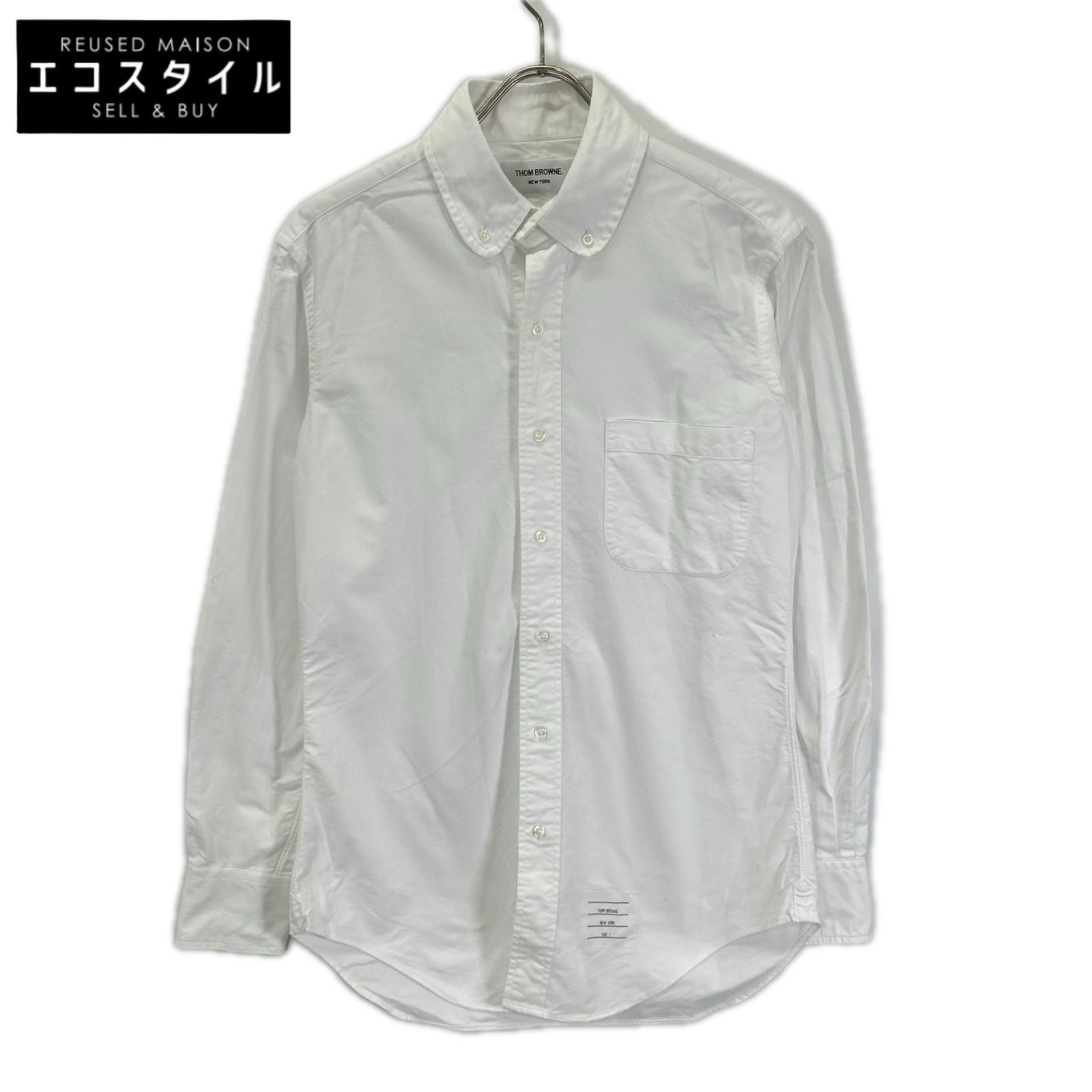 THOM BROWNE トムブラウン MWL002AW5259 ホワイト 長袖 シャツ トップス