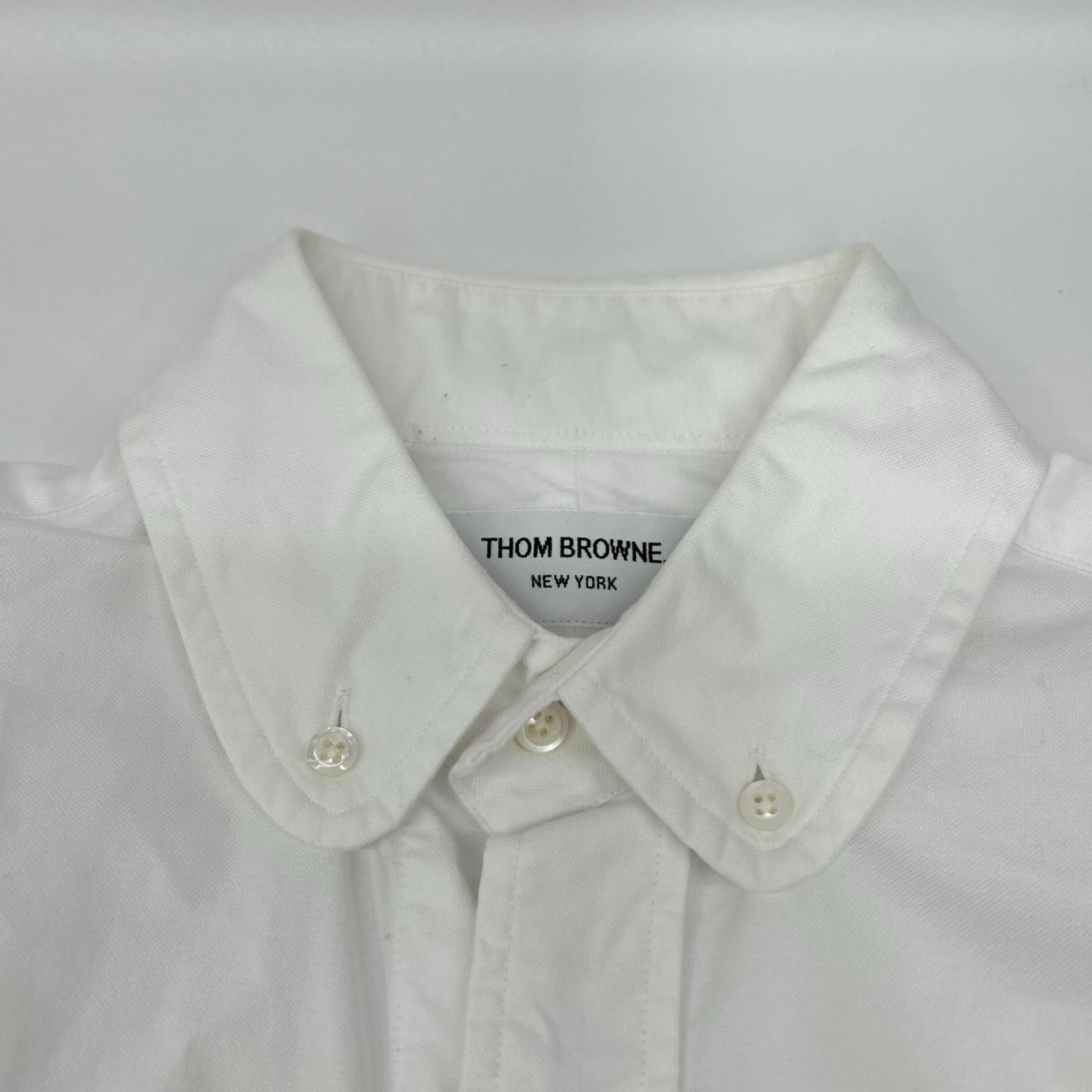 THOM BROWNE トムブラウン MWL002AW5259 ホワイト 長袖 シャツ トップス