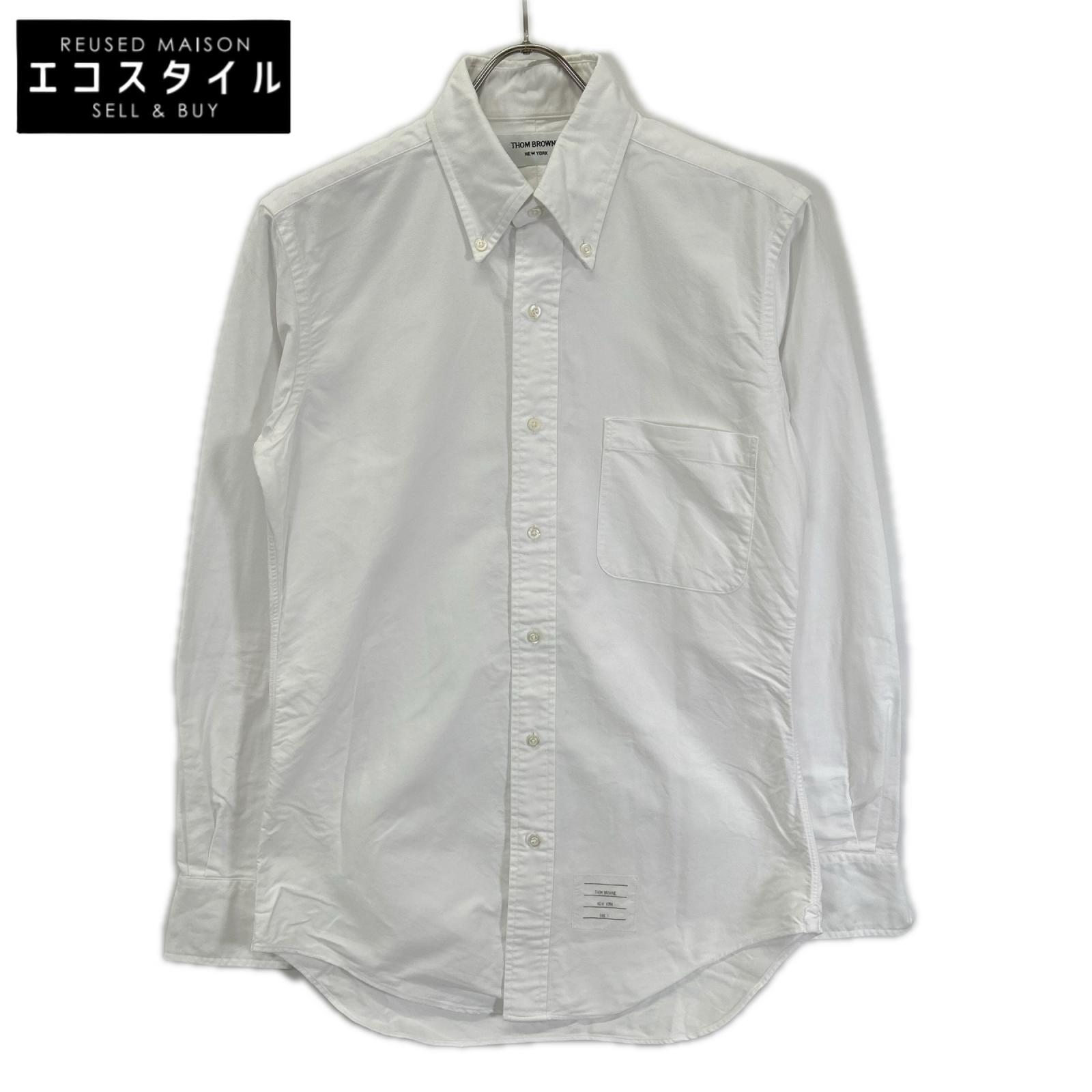 THOM BROWNE トムブラウン MWL001AW5259 ホワイト 長袖 シャツ トップス