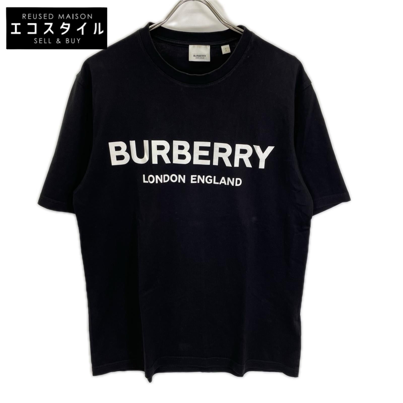 BURBERRY バーバリー 8026016 ブラック ロゴTシャツ トップス
