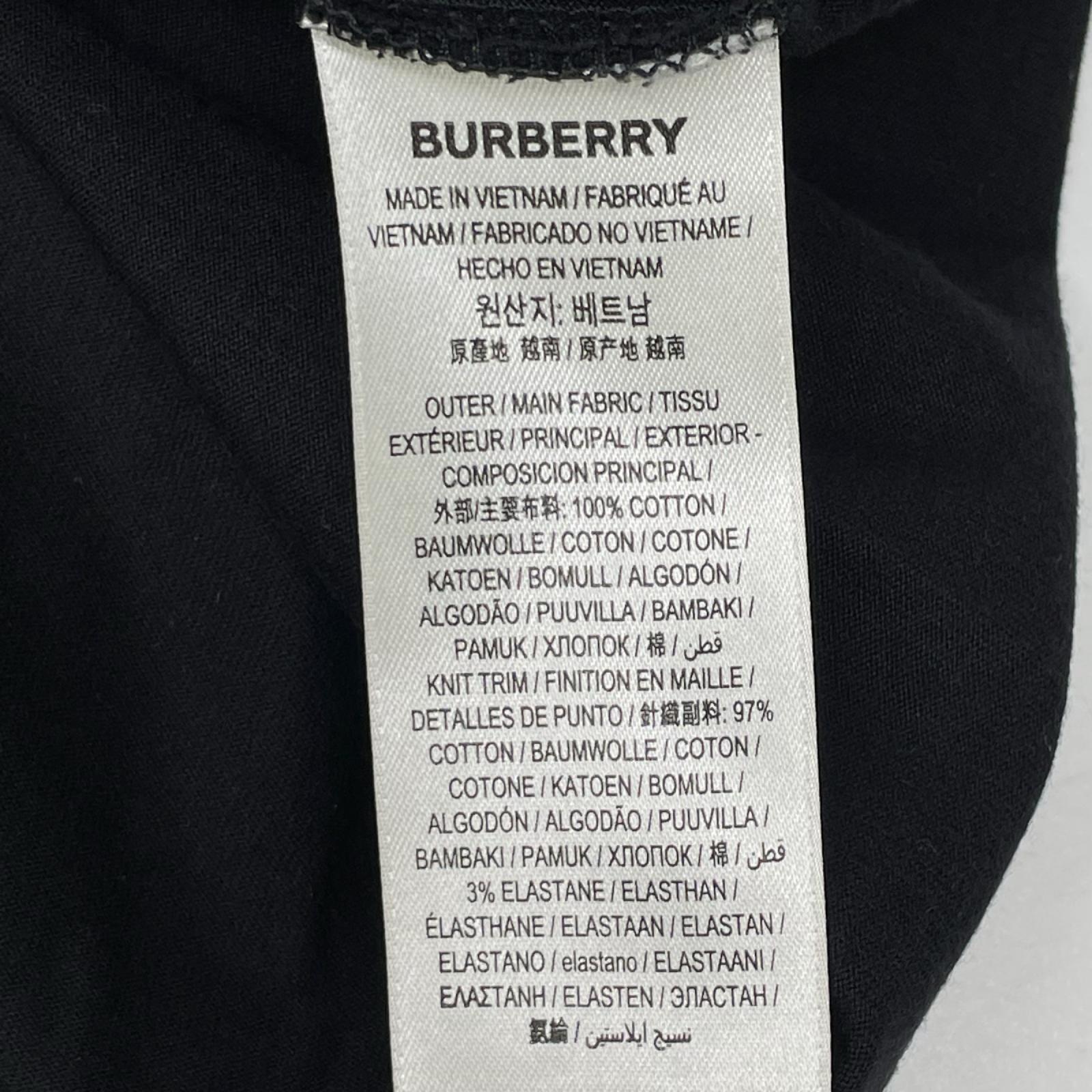 BURBERRY バーバリー 8026016 ブラック ロゴTシャツ トップス