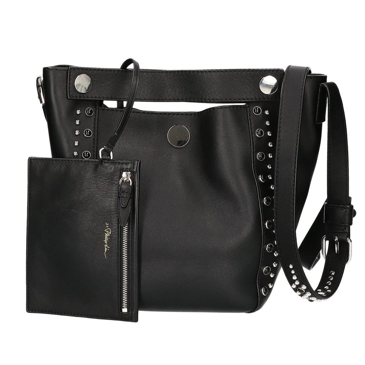 3.1 Phillip lim スリーワンフィリップリム 【美品】AS17ーA073NPS Dolly Small Studded Tote / Bucket Bag スタッズ ショルダーバッグ