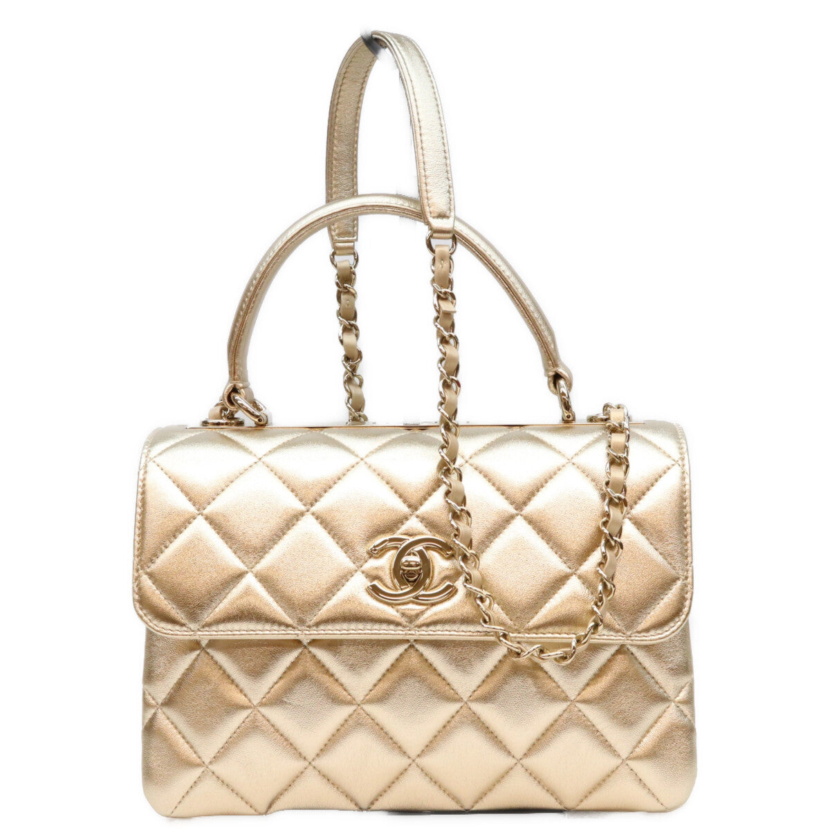 CHANEL シャネル 31番 A92236 ゴールド トレンディCCスモール ラム ショルダーバッグ ショルダーバッグ