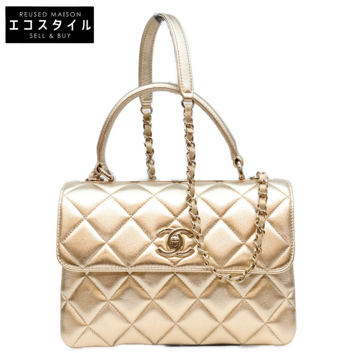 CHANEL シャネル 31番 A92236 ゴールド トレンディCCスモール ラム ショルダーバッグ ショルダーバッグ