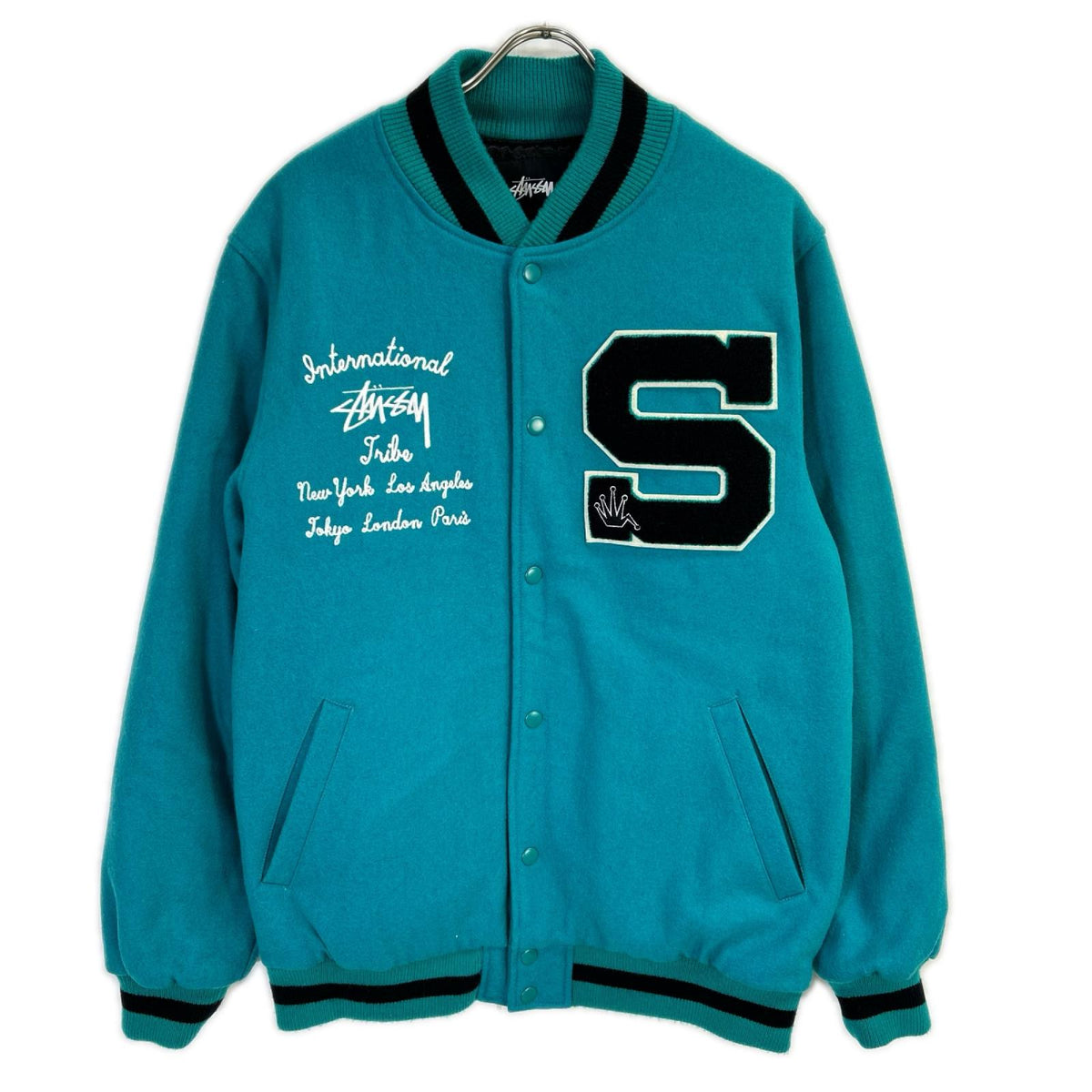 stussy ステューシー 115255 15AW グリーン系 BIG S LETTERMAN JACKET ジャケット