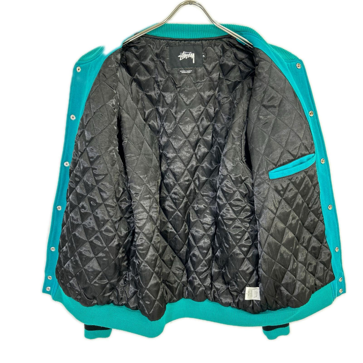 stussy ステューシー 115255 15AW グリーン系 BIG S LETTERMAN JACKET ジャケット