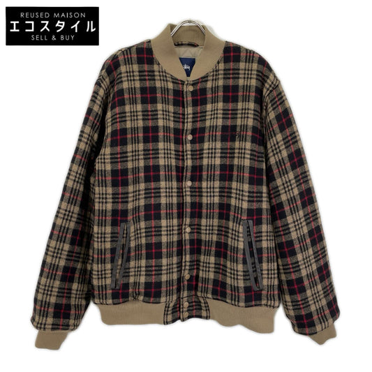 stussy ステューシー Thermolite PLUS ブラウン系 ウール チェック柄 ジャケット ジャケット