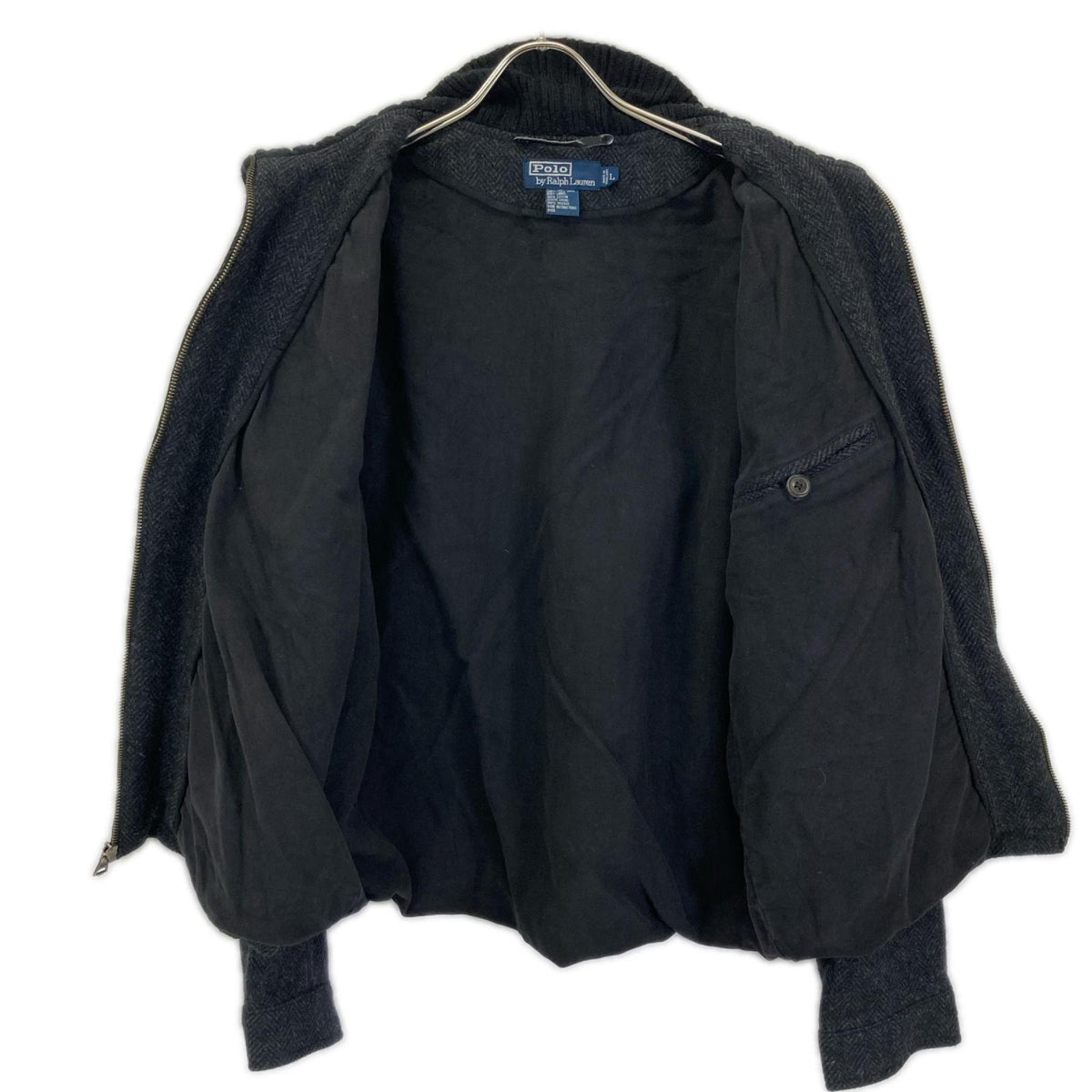 POLObyRalphLauren ポロラルフローレン グレー系 ウール ヘリンボーン ジップアップ ブルゾン ジャケット