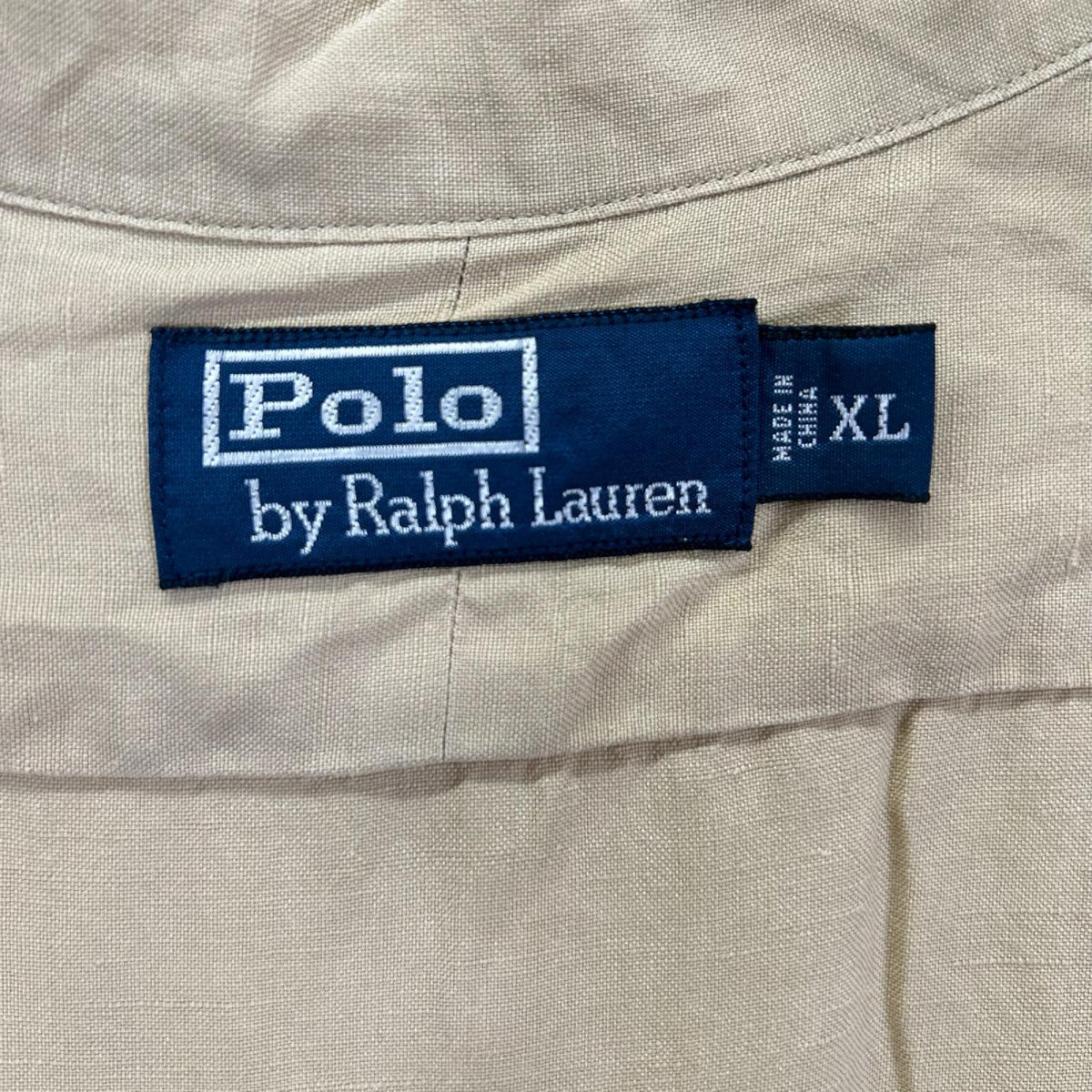 POLObyRalphLauren ポロラルフローレン ベージュ リネン×シルク ポニー刺繍 半袖シャツ トップス