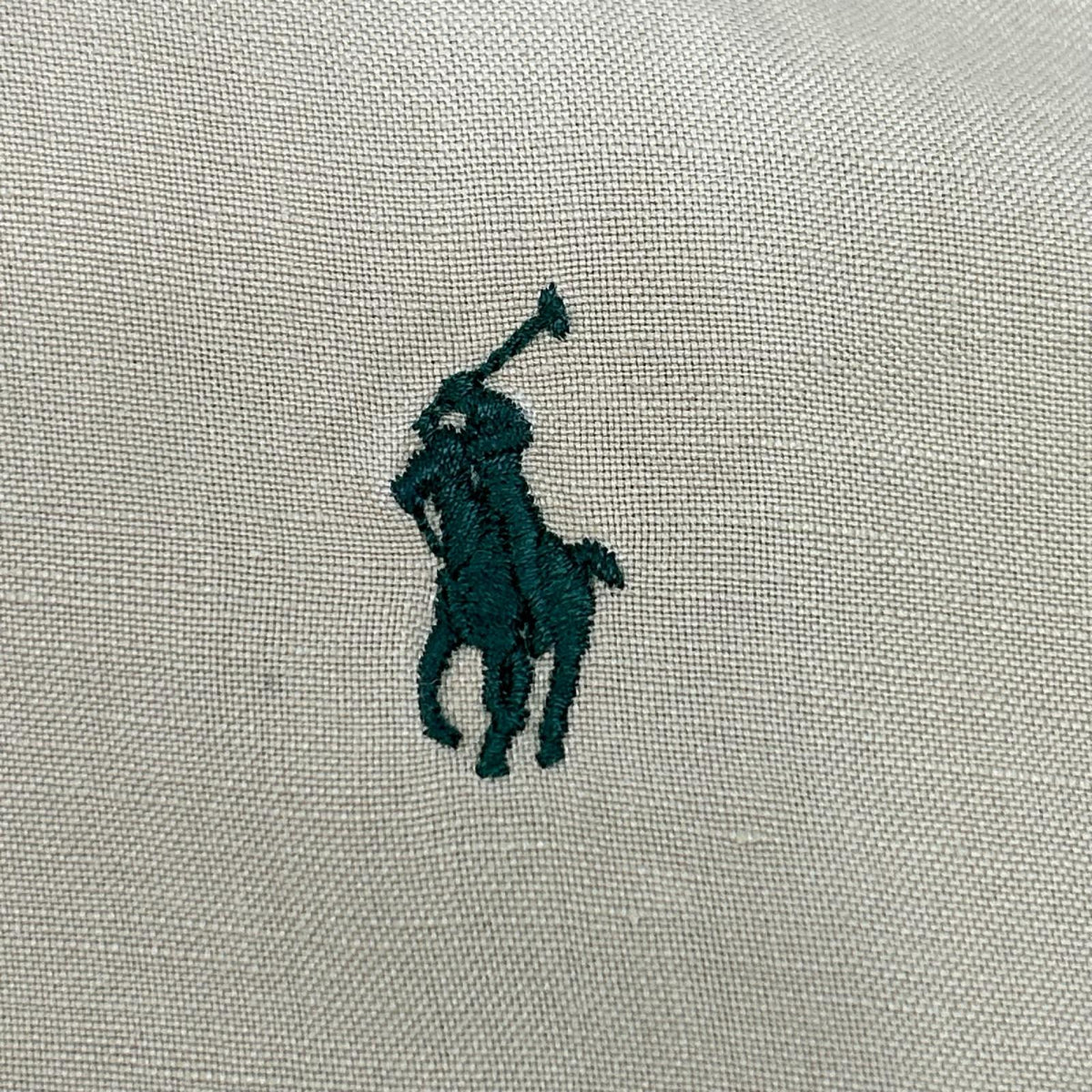 POLObyRalphLauren ポロラルフローレン ベージュ リネン×シルク ポニー刺繍 半袖シャツ トップス
