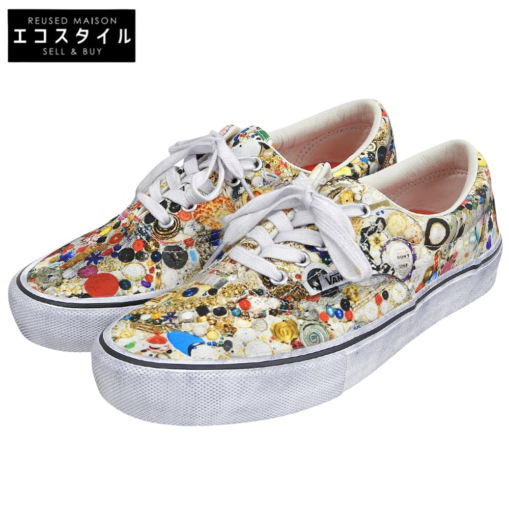 VANS バンズ 新品同様 Mike Kelly Vans Era スニーカー シューズ メンズ ホワイト×マルチカラー 27cm 26SS シューズ