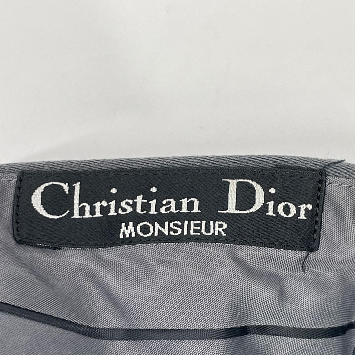 Christian Dior MONSIEUR クリスチャンディオールムッシュ グレー ウール スラックス ボトムス