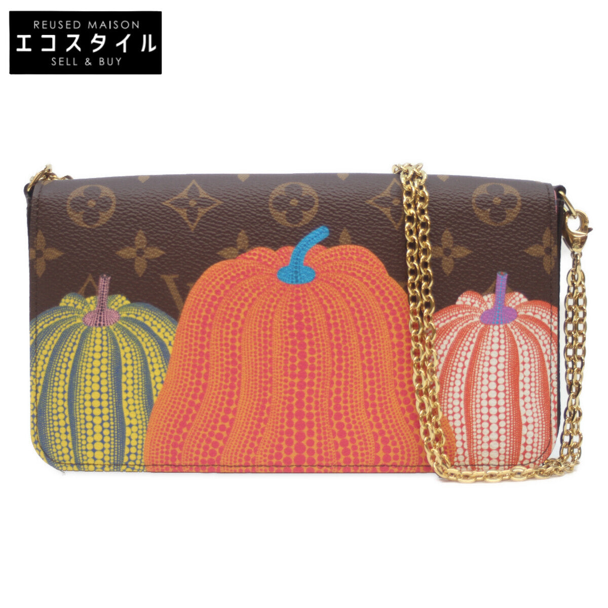 LOUIS VUITTON ルイヴィトン ×草間彌生 YK M82108 モノグラム ポシェット・フェリシー ショルダーバッグ