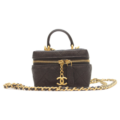 CHANEL Chanel 31st AP2194 Black Caviar GHW Top Handle Mini Vanity Shoulder Bag