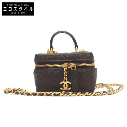 CHANEL Chanel 31st AP2194 Black Caviar GHW Top Handle Mini Vanity Shoulder Bag