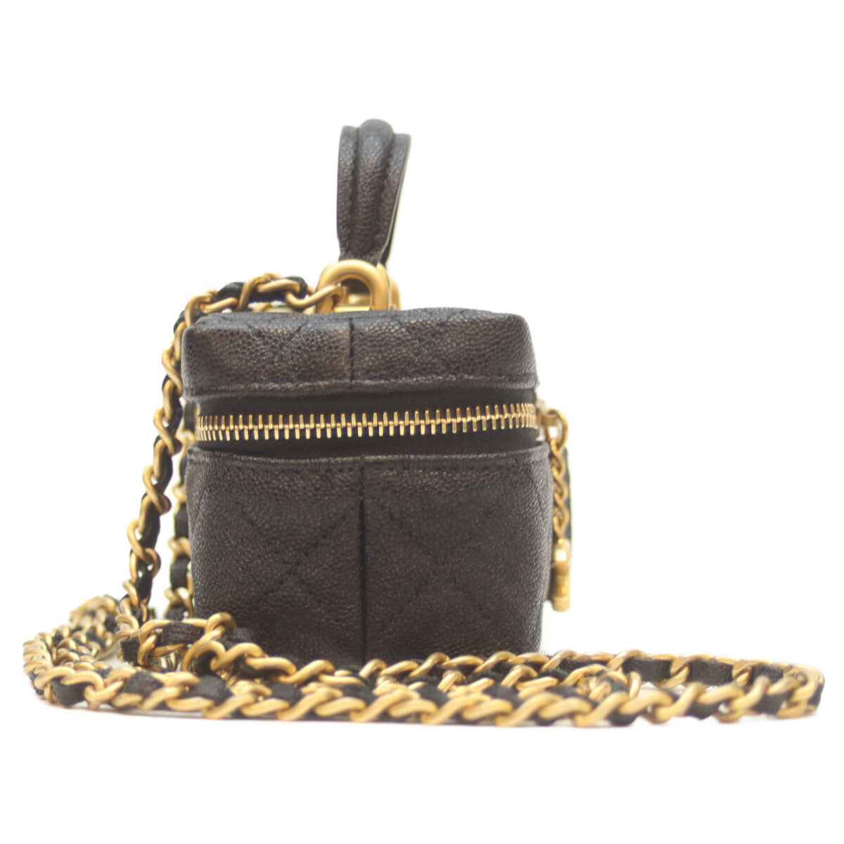 CHANEL Chanel 31st AP2194 Black Caviar GHW Top Handle Mini Vanity Shoulder Bag