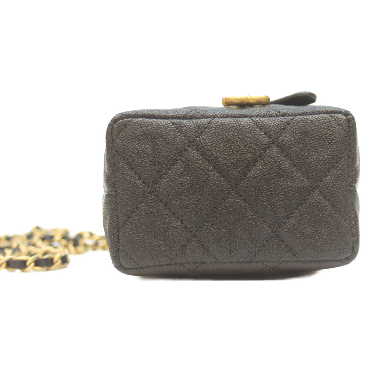 CHANEL Chanel 31st AP2194 Black Caviar GHW Top Handle Mini Vanity Shoulder Bag
