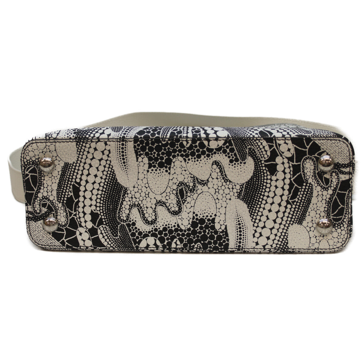 LOUIS VUITTON ルイヴィトン ×KY 草間彌生 M21705 トリヨン サイケデリックフラワー ノワール/ブロン カプシーヌ ハンドバッグ