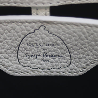 LOUIS VUITTON ルイヴィトン ×KY 草間彌生 M21705 トリヨン サイケデリックフラワー ノワール/ブロン カプシーヌ ハンドバッグ