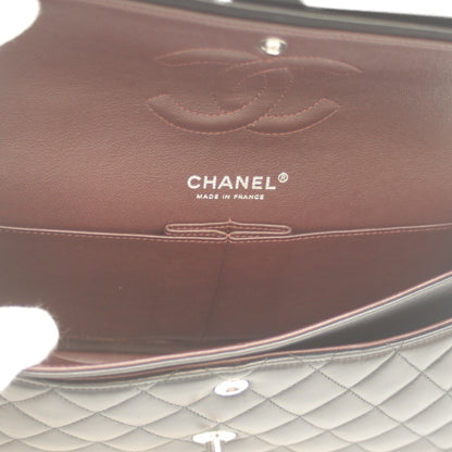 CHANEL シャネル A01112 21番 黒 ラム シルバー金具 Wフラップ マトラッセ25 ショルダーバッグ