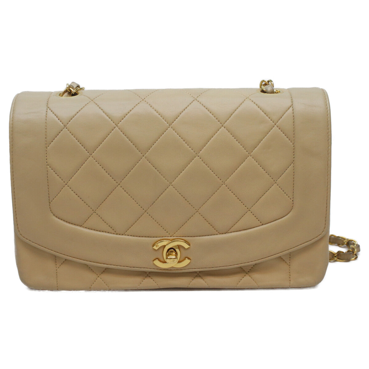CHANEL シャネル 3番 A01165 ベージュ ラム ダイアナ25 ショルダーバッグ