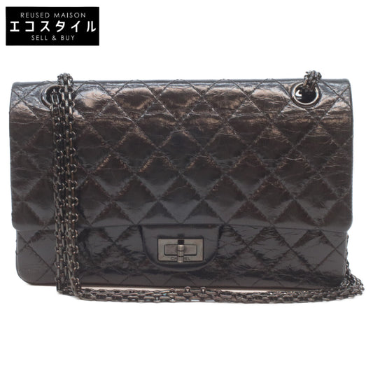 CHANEL A37586 Black Vintage Calfskin So Black W Flap Matelasse 2.55 Shoulder Bag