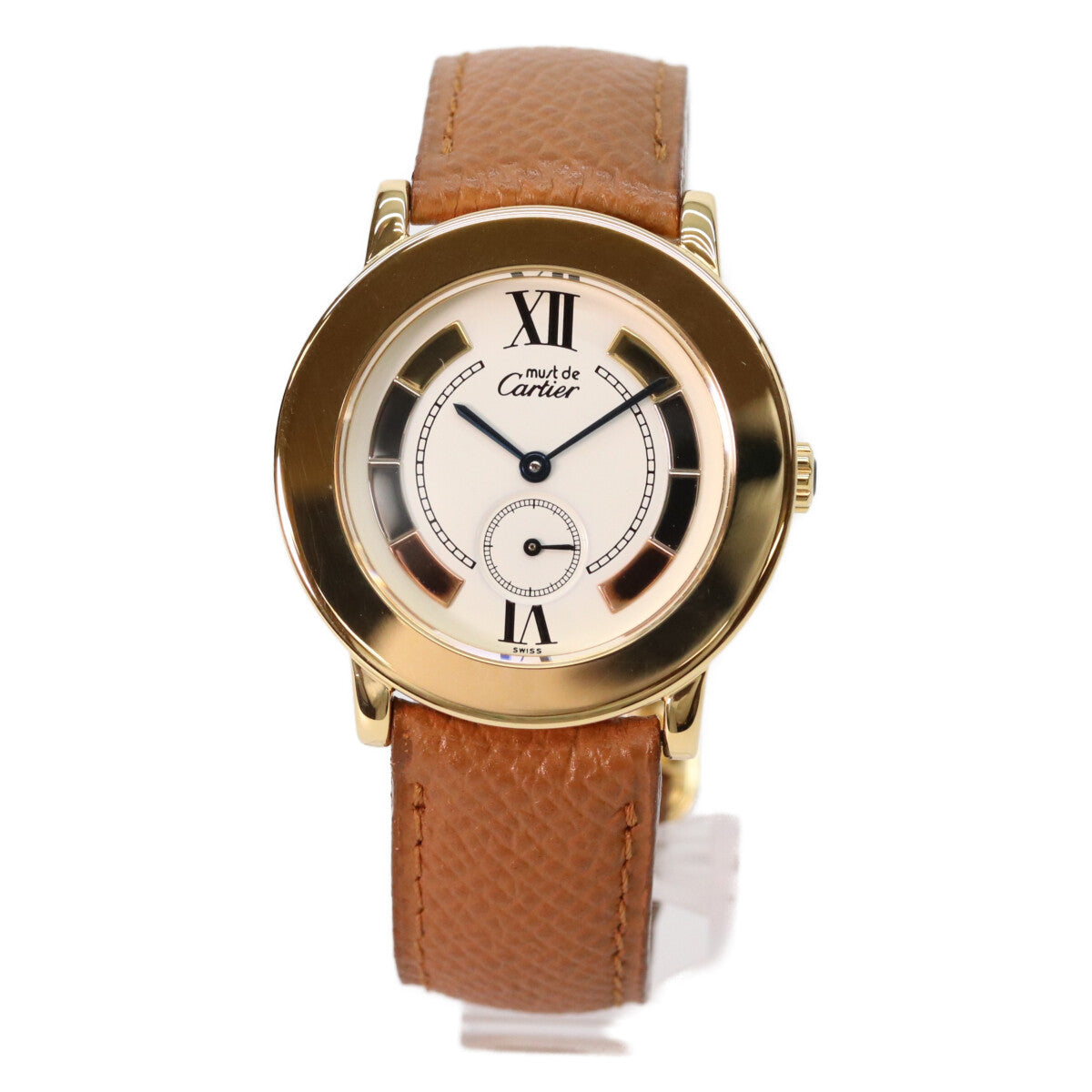 Cartier カルティエ W1006922 925 マストドゥカルティエ ロンド LM ヴェルメイユ スモールセコンド トリニティ 腕時計